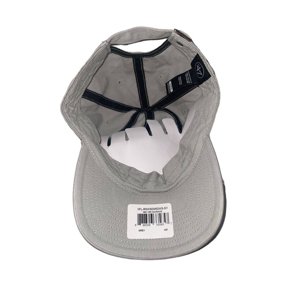 NWT! '47 Brand XFL New York Guardians Clean Up Baseball Cap - Gray - Picture 5 of 6